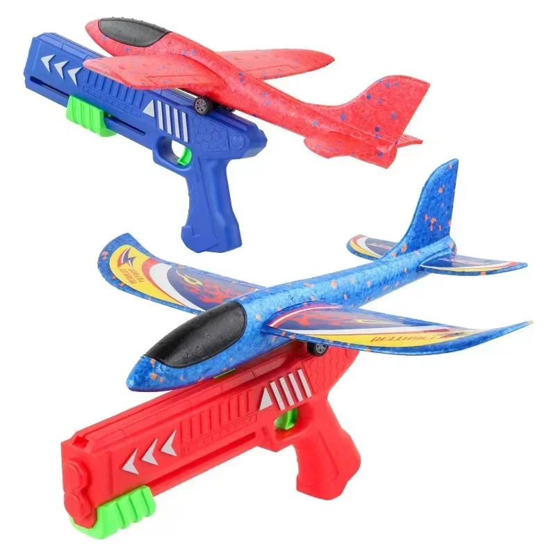 Kids Outdoor Xmas Gifts - 어린이용 폼 비행기 장난감 총 발사기,