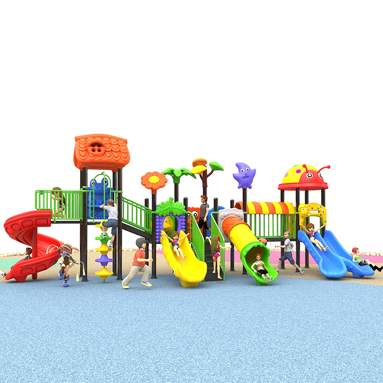 Kids Outdoor Adventure Park - 야외 컬러풀 플라스틱 슬라이드 어드벤처 놀이공원