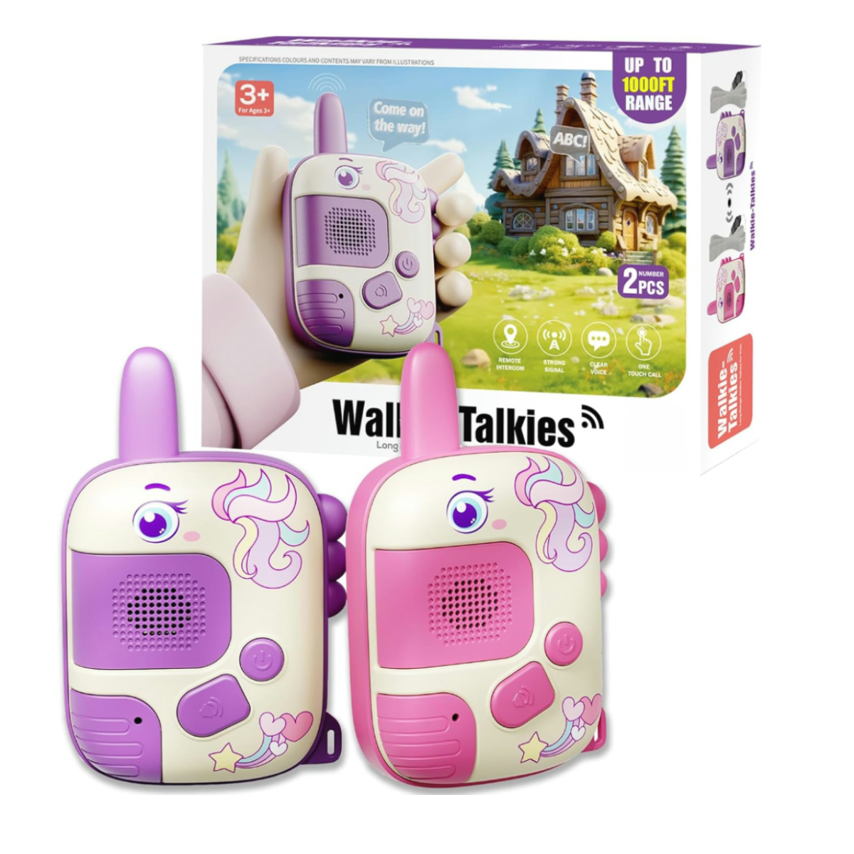 Kids Outdoor Xmas Gifts - 어린이를위한 2PCS 워키 토키 장난감, 소녀를위한