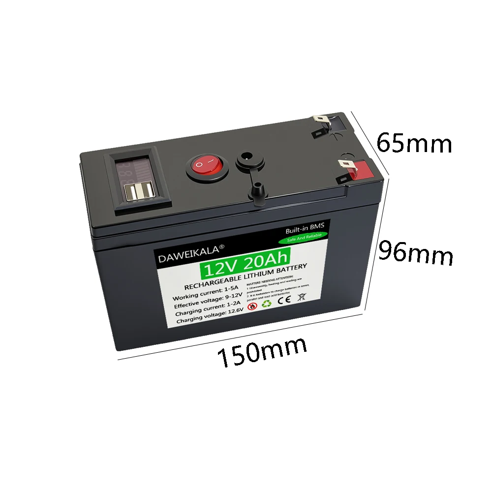 12V 20Ah 충전식 리튬 배터리, 20A BMS 포 - Kids Outdoor Electric Car 리뷰 및 가격