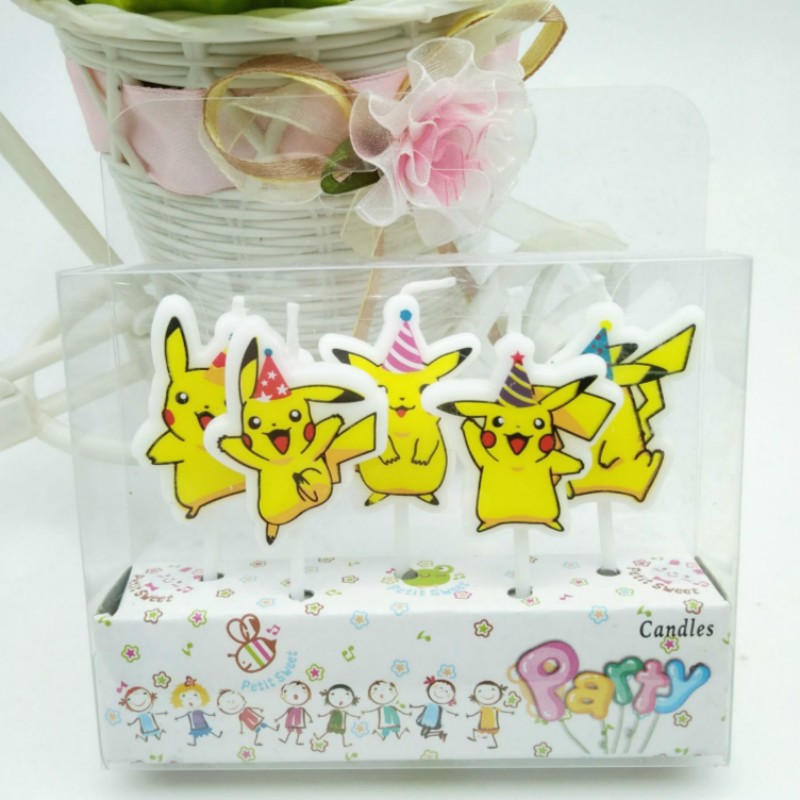 5 개/몫 포켓몬 생일 케이크 촛불 어린이 만화 피카추 - Kids Outdoor Kitchen Accessories 리뷰 및 가격
