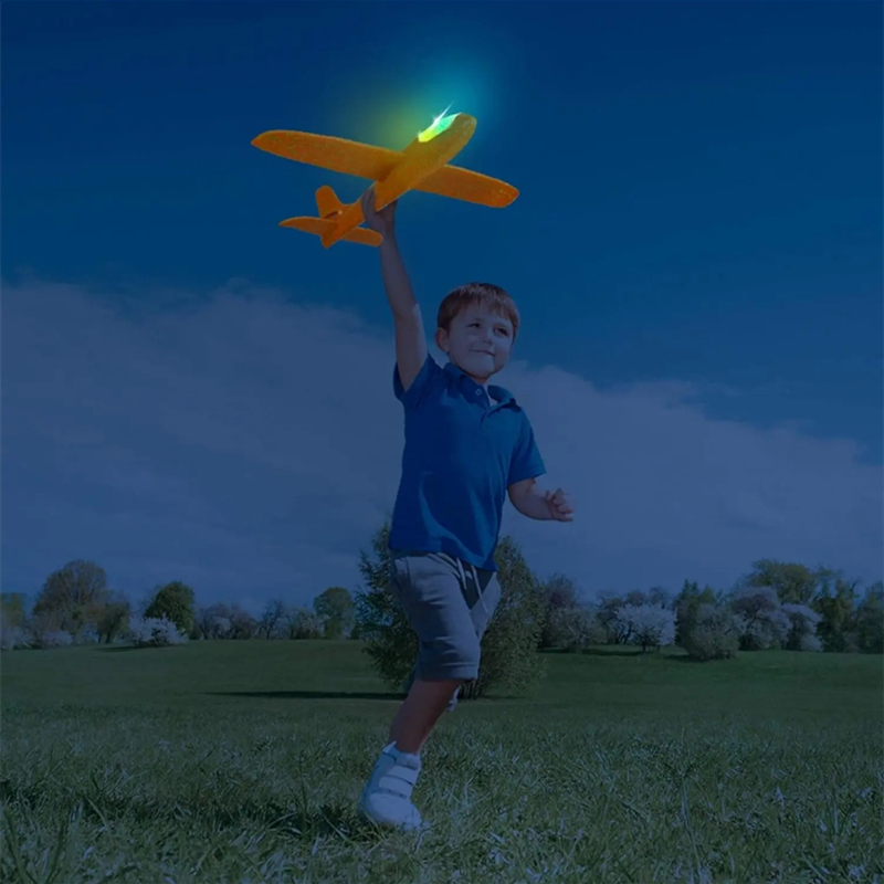전기 거품 비행기 글라이더 손 던지기 비행기 LED 빛 - Kids Outdoor Storage 리뷰 및 가격