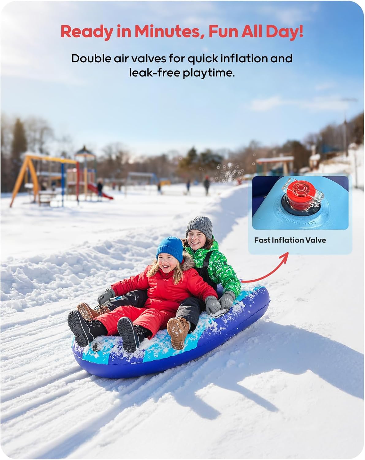 QPAU 풍선형 PVC 스노우 썰매, 어린이 및 성인용 - Outdoor Toys For Kids 리뷰 및 가격
