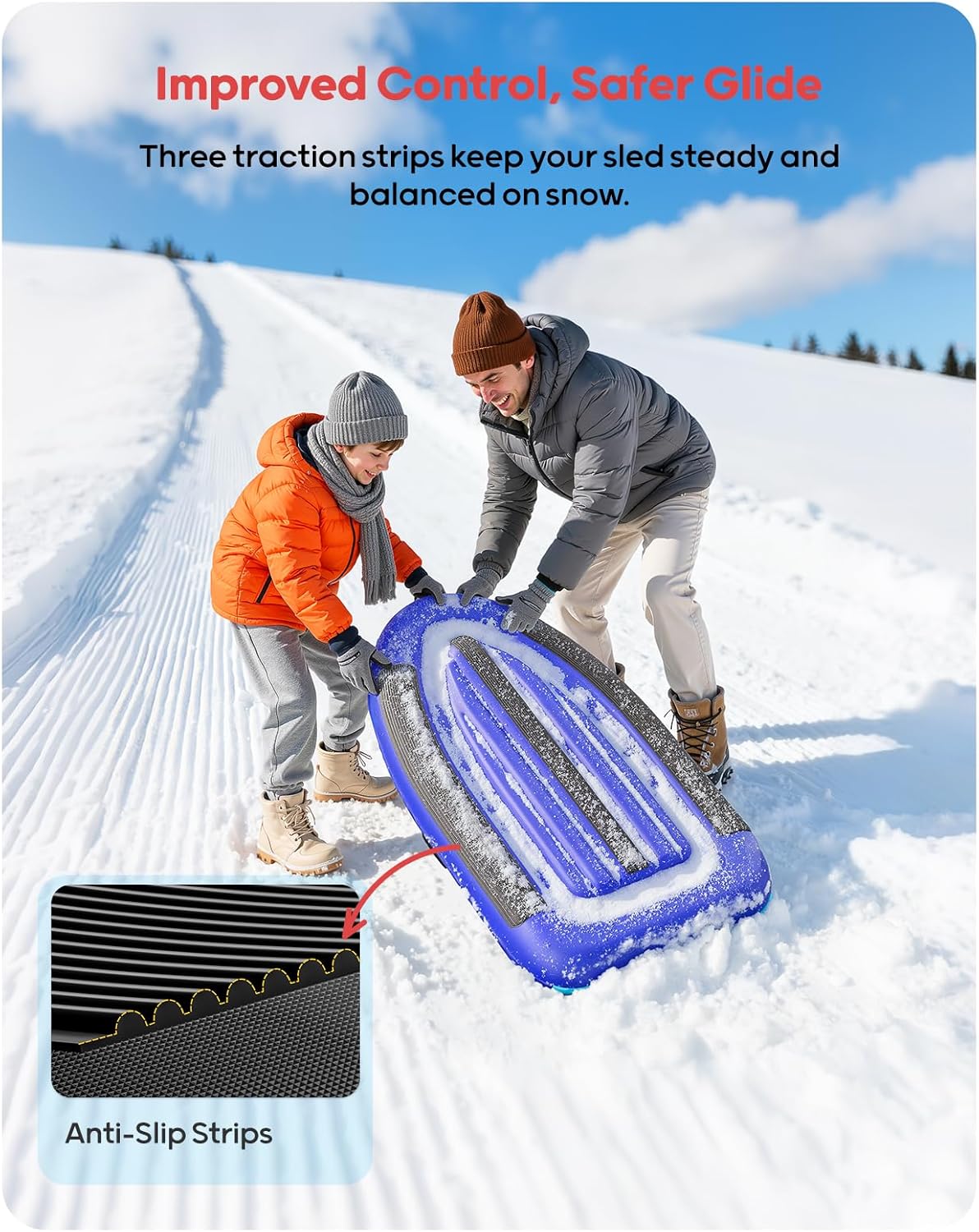 QPAU 풍선형 PVC 스노우 썰매, 어린이 및 성인용 - Outdoor Toys For Kids 리뷰 및 가격