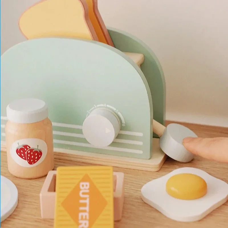 나무 시뮬레이션 토스터 장난감 어린이 놀이 주방 아침  - Kids Outdoor Kitchen Accessories 리뷰 및 가격