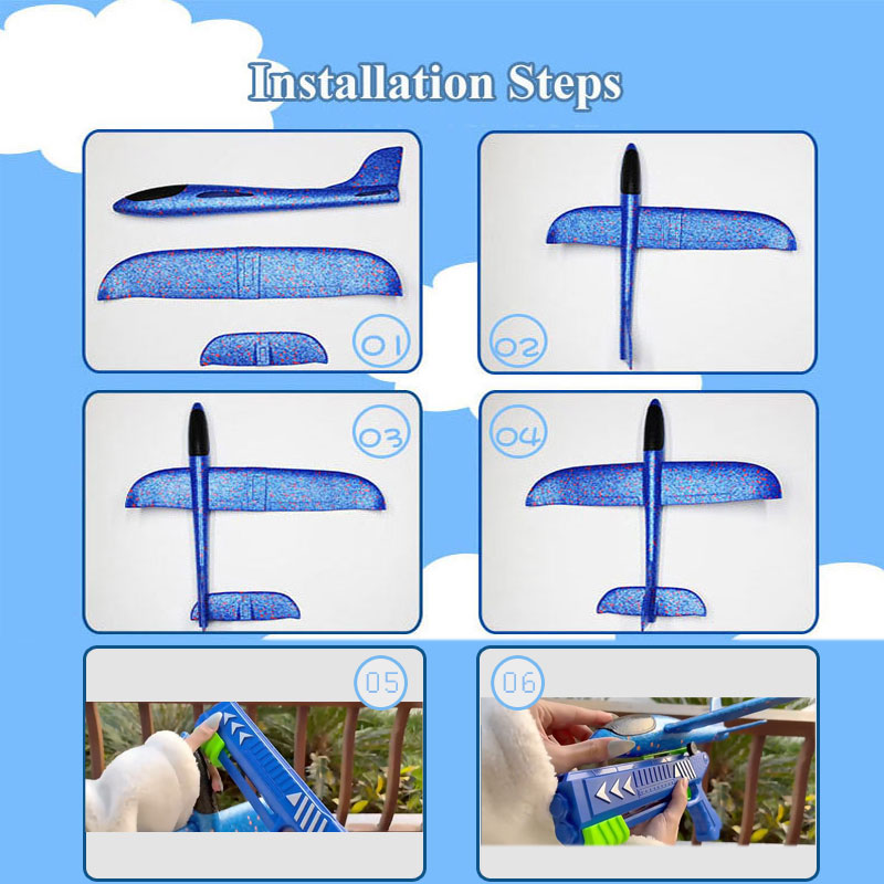 어린이 24/34cm 거품 비행기 발사기 소년을위한 야 - Kids Outdoor Xmas Gifts 리뷰 및 가격