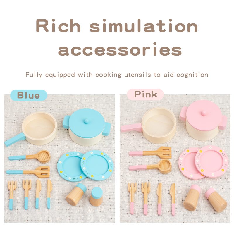 어린이용 원목 주방 놀이 세트, 냄비, 프라이팬, 조리 - Kids Outdoor Kitchen Accessories 리뷰 및 가격