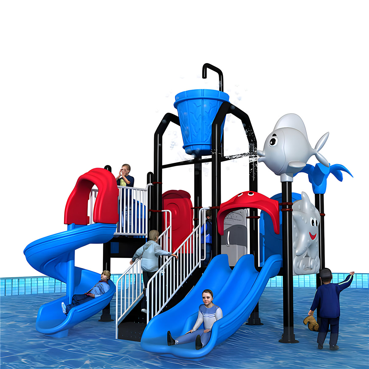 상업용 수상 어드벤처 어린이 워터 슬라이드 야외 놀이터 - Kids Outdoor Adventure Park 리뷰 및 가격