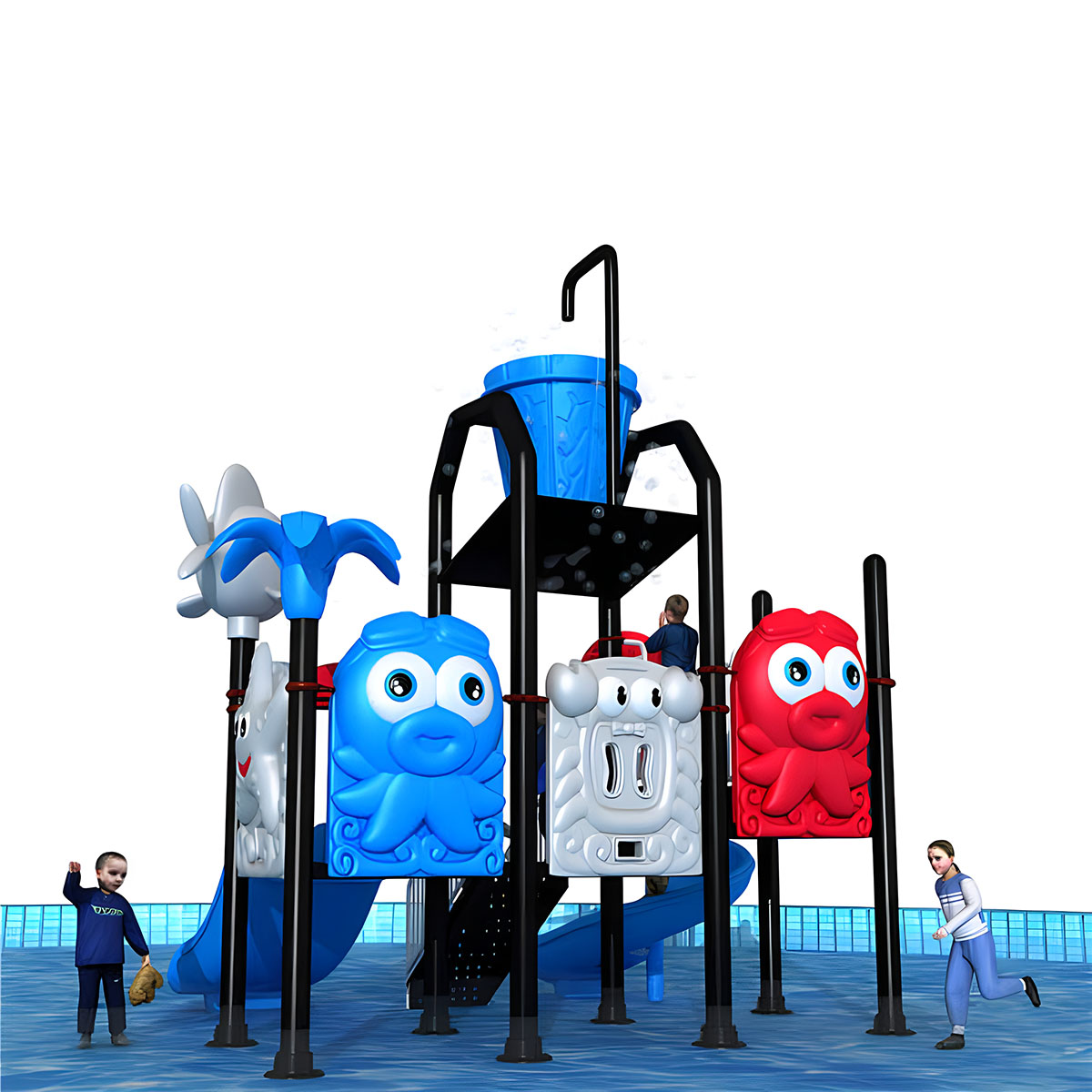 상업용 수상 어드벤처 어린이 워터 슬라이드 야외 놀이터 - Kids Outdoor Adventure Park 리뷰 및 가격