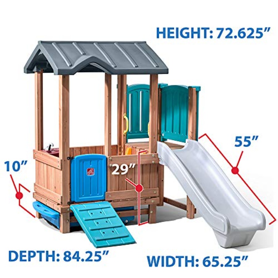 우드랜드 어드벤처 플레이하우스 & 슬라이드, 어린이 야 - Kids Outdoor Storage 리뷰 및 가격