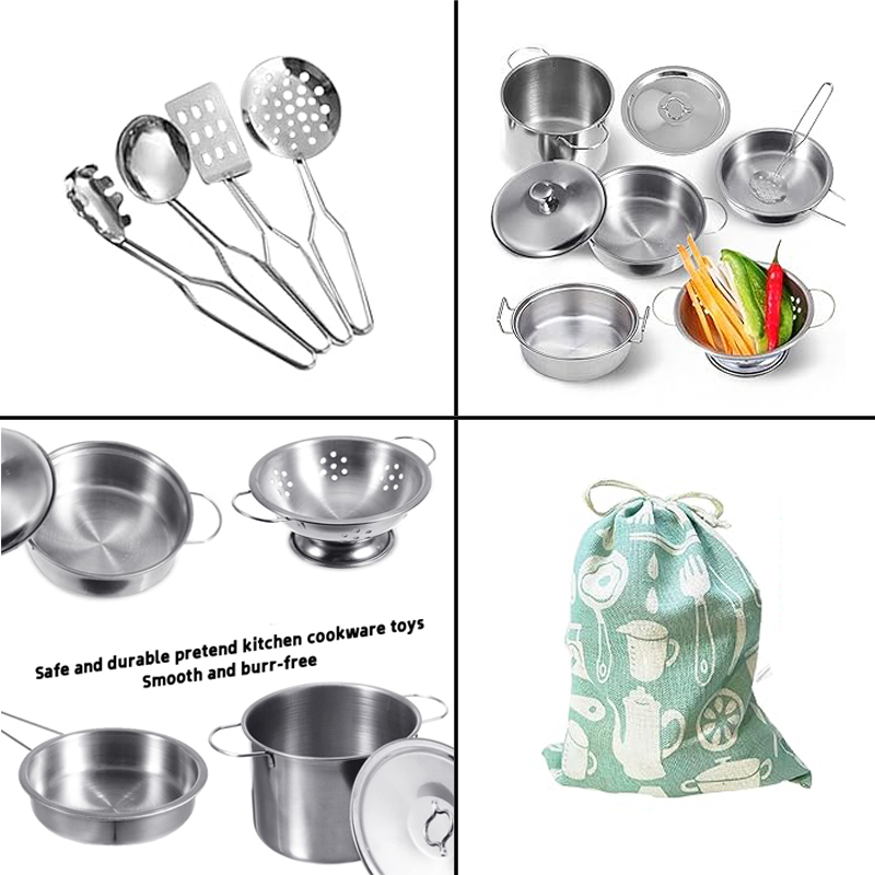 미니 스테인리스 스틸 주방용품 장난감 세트 (여아용), - Kids Outdoor Kitchen Accessories 리뷰 및 가격