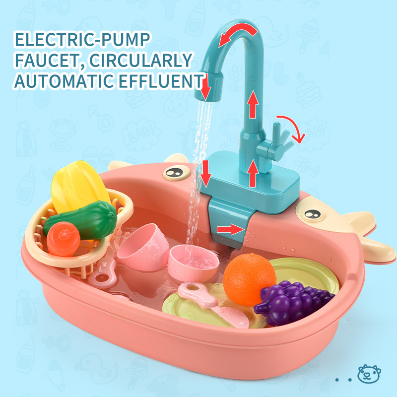 어린이 주방 싱크대 장난감 시뮬레이션 전기 식기세척기  - Kids Outdoor Kitchen Accessories 리뷰 및 가격