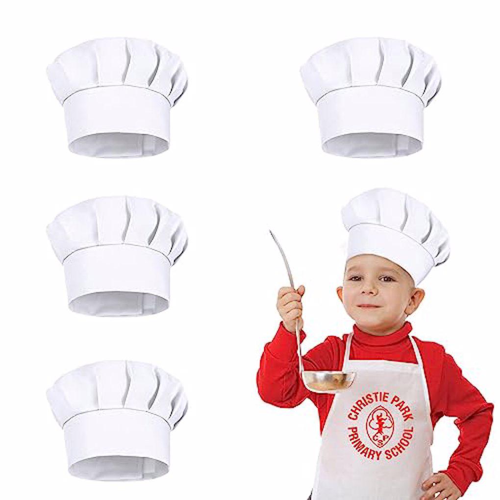 4개 세트 흰색 파티 모자 코스튬 어린이 셰프 모자 2 - Kids Outdoor Kitchen Accessories 리뷰 및 가격