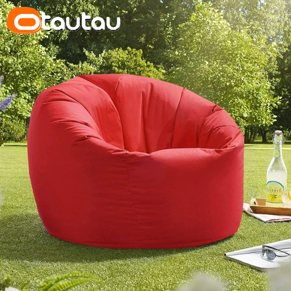 OTAUTAU 야외 방수 콩 가방 커버 필러 없음 정원 - Kids Outdoor Lounge Chair With Umbrella 리뷰 및 가격