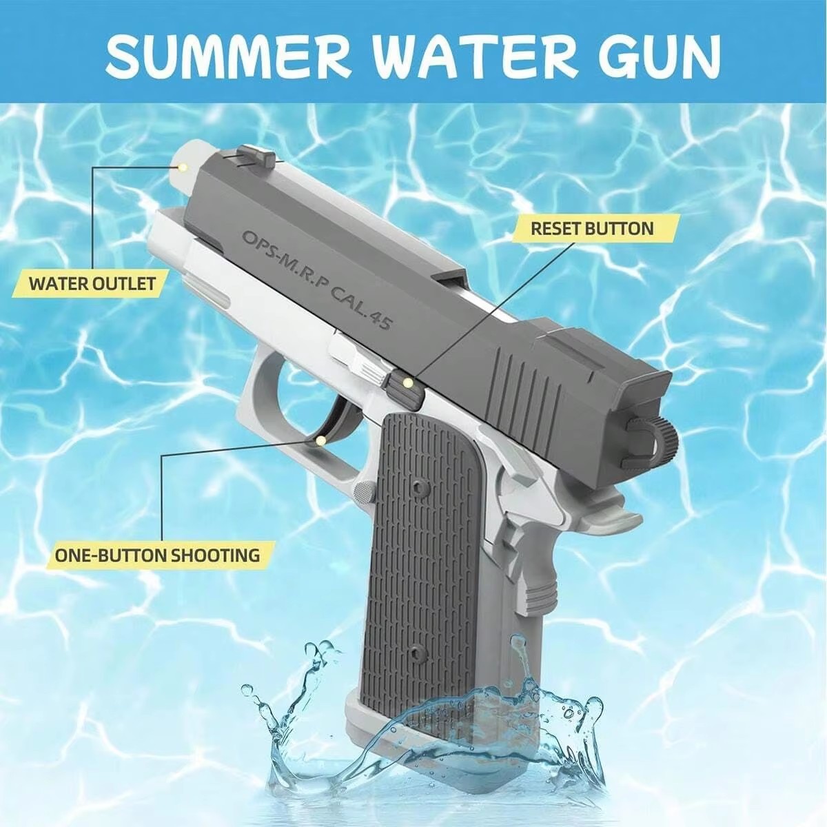 M1911 여름 물총 장난감, 물총, 수영장 해변 슈팅 - Kids Outdoor Music 리뷰 및 가격